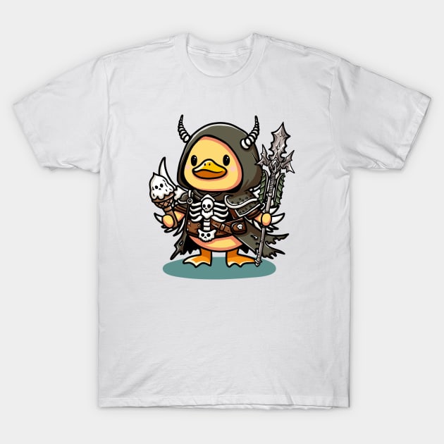 Ice Scream Warrior Ducky T-Shirt by KilkennyCat Art